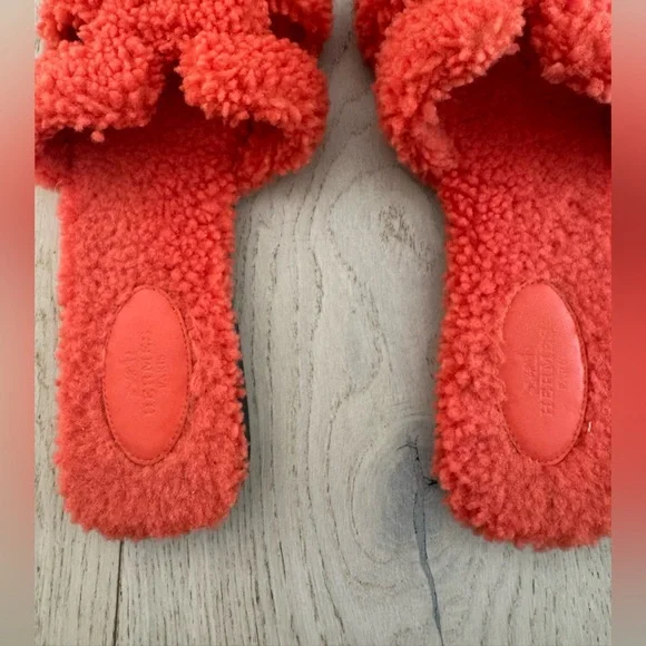 Hermes teddy oran sandals in good condition. Size 40 in orange. - Picture 2 of 5
